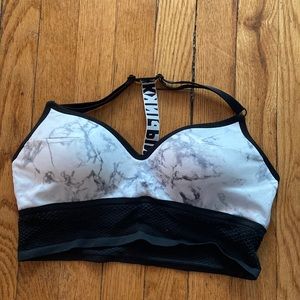 Pink VS marble sports bra